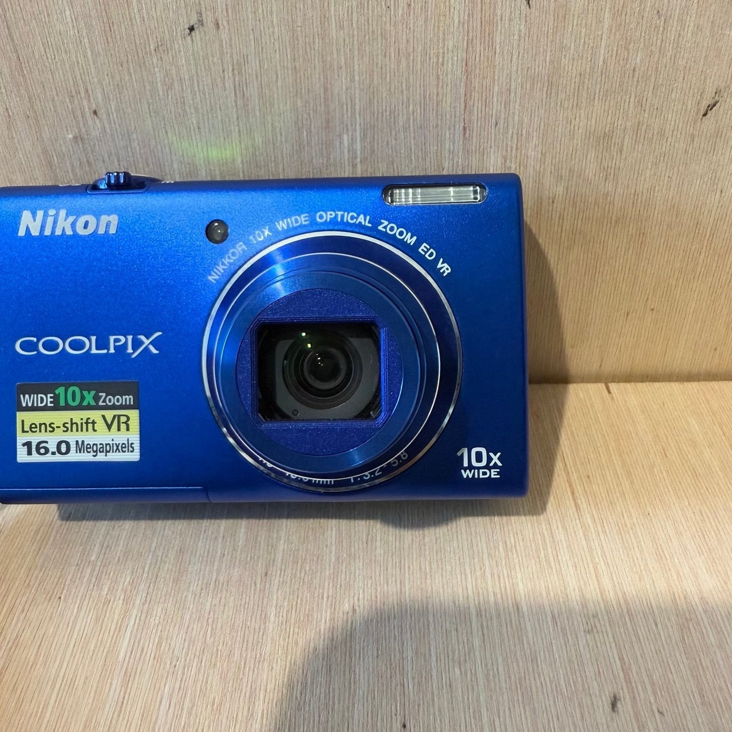 Nikon Coolpix S6200 Blue 16.0MP Digital Camera TESTED Great w/Batt/Charg-SDCard!