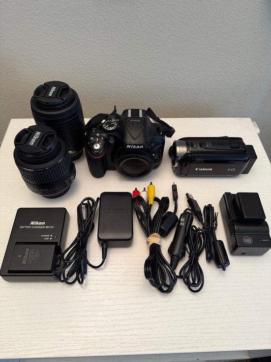 Nikon D5200 & Canon Camcorder Bundle