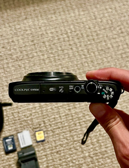 Nikon Coolpix S9500 Black 18.Mp 22X Super-Telephoto pocket camera