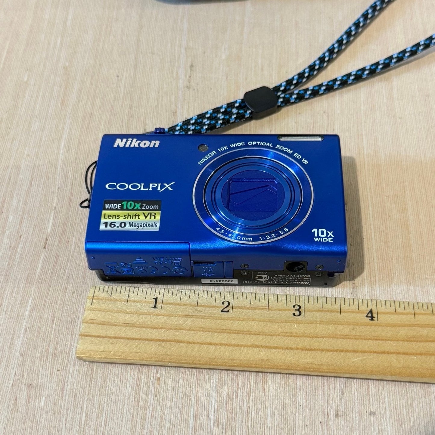 Nikon Coolpix S6200 Blue 16.0MP Digital Camera TESTED Great w/Batt/Charg-SDCard!