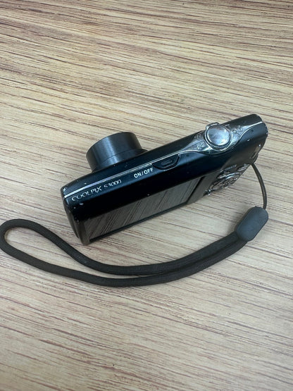 Nikon Coolpix S3000 Black-12.0 MP Digital Camera 8SD Card & Charger-Tested